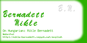 bernadett mikle business card